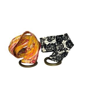 J.Crew set of 2 cotton fabric belts S/M Y2k, preppy, classic